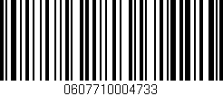Código de barras (EAN, GTIN, SKU, ISBN): '0607710004733'