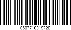 Código de barras (EAN, GTIN, SKU, ISBN): '0607710019720'