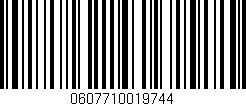 Código de barras (EAN, GTIN, SKU, ISBN): '0607710019744'