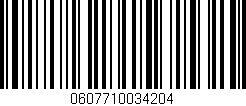 Código de barras (EAN, GTIN, SKU, ISBN): '0607710034204'