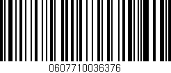 Código de barras (EAN, GTIN, SKU, ISBN): '0607710036376'