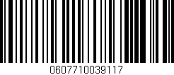 Código de barras (EAN, GTIN, SKU, ISBN): '0607710039117'