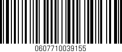 Código de barras (EAN, GTIN, SKU, ISBN): '0607710039155'