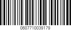 Código de barras (EAN, GTIN, SKU, ISBN): '0607710039179'