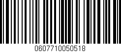 Código de barras (EAN, GTIN, SKU, ISBN): '0607710050518'