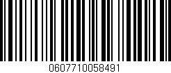 Código de barras (EAN, GTIN, SKU, ISBN): '0607710058491'