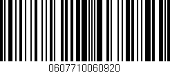 Código de barras (EAN, GTIN, SKU, ISBN): '0607710060920'