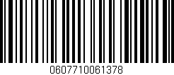 Código de barras (EAN, GTIN, SKU, ISBN): '0607710061378'