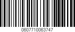 Código de barras (EAN, GTIN, SKU, ISBN): '0607710063747'