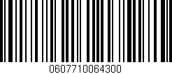 Código de barras (EAN, GTIN, SKU, ISBN): '0607710064300'