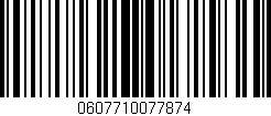 Código de barras (EAN, GTIN, SKU, ISBN): '0607710077874'