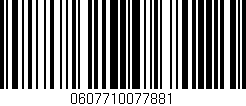 Código de barras (EAN, GTIN, SKU, ISBN): '0607710077881'