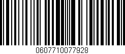 Código de barras (EAN, GTIN, SKU, ISBN): '0607710077928'