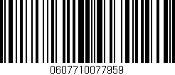 Código de barras (EAN, GTIN, SKU, ISBN): '0607710077959'