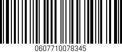 Código de barras (EAN, GTIN, SKU, ISBN): '0607710078345'