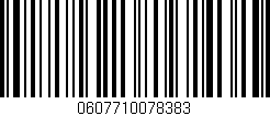 Código de barras (EAN, GTIN, SKU, ISBN): '0607710078383'