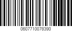 Código de barras (EAN, GTIN, SKU, ISBN): '0607710078390'