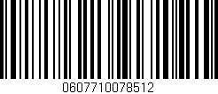 Código de barras (EAN, GTIN, SKU, ISBN): '0607710078512'