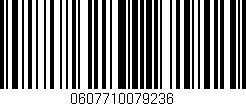 Código de barras (EAN, GTIN, SKU, ISBN): '0607710079236'