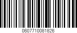 Código de barras (EAN, GTIN, SKU, ISBN): '0607710081826'