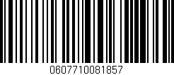 Código de barras (EAN, GTIN, SKU, ISBN): '0607710081857'