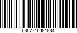 Código de barras (EAN, GTIN, SKU, ISBN): '0607710081864'