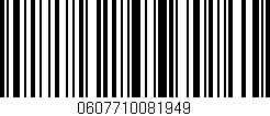 Código de barras (EAN, GTIN, SKU, ISBN): '0607710081949'