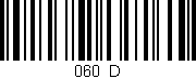 Código de barras (EAN, GTIN, SKU, ISBN): '060/D'