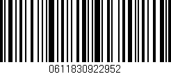 Código de barras (EAN, GTIN, SKU, ISBN): '0611830922952'