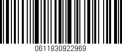 Código de barras (EAN, GTIN, SKU, ISBN): '0611830922969'
