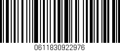 Código de barras (EAN, GTIN, SKU, ISBN): '0611830922976'