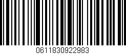 Código de barras (EAN, GTIN, SKU, ISBN): '0611830922983'