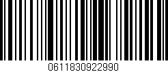Código de barras (EAN, GTIN, SKU, ISBN): '0611830922990'