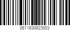 Código de barras (EAN, GTIN, SKU, ISBN): '0611830923003'