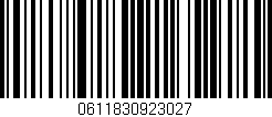 Código de barras (EAN, GTIN, SKU, ISBN): '0611830923027'