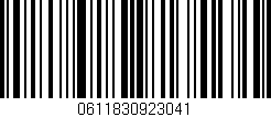 Código de barras (EAN, GTIN, SKU, ISBN): '0611830923041'