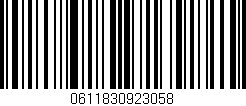 Código de barras (EAN, GTIN, SKU, ISBN): '0611830923058'