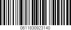 Código de barras (EAN, GTIN, SKU, ISBN): '0611830923140'