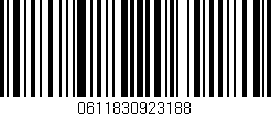 Código de barras (EAN, GTIN, SKU, ISBN): '0611830923188'