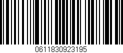 Código de barras (EAN, GTIN, SKU, ISBN): '0611830923195'