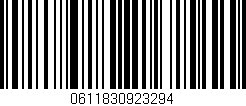 Código de barras (EAN, GTIN, SKU, ISBN): '0611830923294'