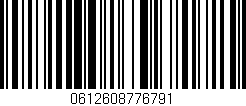 Código de barras (EAN, GTIN, SKU, ISBN): '0612608776791'