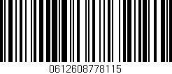 Código de barras (EAN, GTIN, SKU, ISBN): '0612608778115'