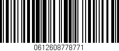 Código de barras (EAN, GTIN, SKU, ISBN): '0612608778771'