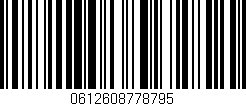 Código de barras (EAN, GTIN, SKU, ISBN): '0612608778795'