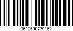 Código de barras (EAN, GTIN, SKU, ISBN): '0612608779167'