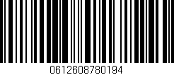 Código de barras (EAN, GTIN, SKU, ISBN): '0612608780194'
