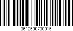 Código de barras (EAN, GTIN, SKU, ISBN): '0612608780316'