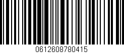 Código de barras (EAN, GTIN, SKU, ISBN): '0612608780415'