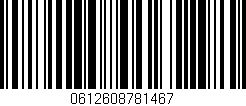 Código de barras (EAN, GTIN, SKU, ISBN): '0612608781467'